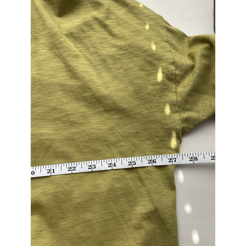 J Jill 2X Green V Neck Button Back Top 3/4 Sleeve Cotton Modal Everyday Neutral - Picture 7 of 9